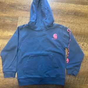 Carhartt Kids Navy and Pink Hoodie